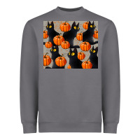 Storm black cat with pumpkins tumbler Heavyweight Sweatshirt - LillyAllenDesigns