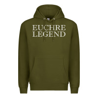 Army Green euchre tee shirt funny euchre player gift idea euchre legend Premium Hoodie - longCreatives
