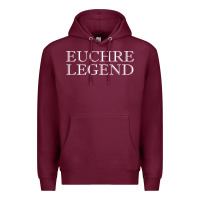 Burgundy euchre tee shirt funny euchre player gift idea euchre legend Premium Hoodie - longCreatives