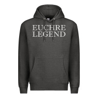 Charcoal Heather euchre tee shirt funny euchre player gift idea euchre legend Premium Hoodie - longCreatives
