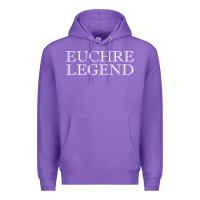 Purple euchre tee shirt funny euchre player gift idea euchre legend Premium Hoodie - longCreatives