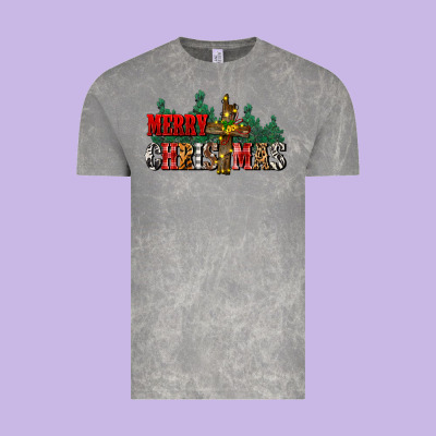 Merry Christmas  Cross Vintage Tee Designed By Cowgirlartshop