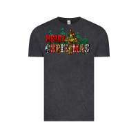 Vintage Black merry christmas  cross Vintage Tee - CowGirlArtShop