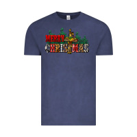 Vintage Denim merry christmas  cross Vintage Tee - CowGirlArtShop