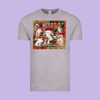 Merry Christmas Goats Tumbler Vintage Tee Designed By Jasminsmagicworld