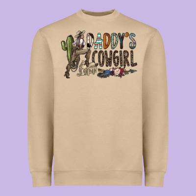 Daddy's Girl Heavyweight Sweatshirt Designed By Sublimationcraftshop