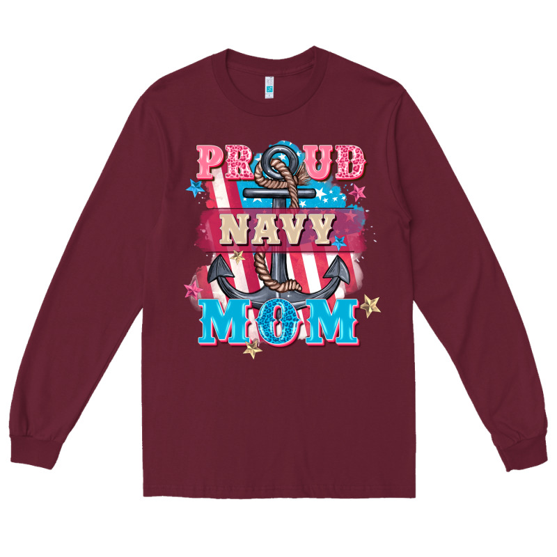Proud Navy Mom Mother's Day Long Sleeve Tee by FaDigitalArtStudio | Teevron