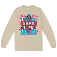 Mushroom Proud navy Mom Mother's Day Long Sleeve Tee - FaDigitalArtStudio