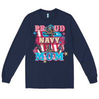 Navy Proud navy Mom Mother's Day Long Sleeve Tee - FaDigitalArtStudio