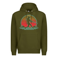 Army Green Softball Retro Vintage 80s Style Player Gift Premium Hoodie - longCreatives