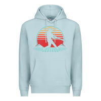 Blue Mist Softball Retro Vintage 80s Style Player Gift Premium Hoodie - longCreatives