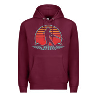 Burgundy Softball Retro Vintage 80s Style Player Gift Premium Hoodie - longCreatives