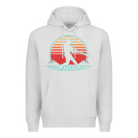 Dove Grey Softball Retro Vintage 80s Style Player Gift Premium Hoodie - longCreatives