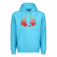 Ocean Blue Softball Retro Vintage 80s Style Player Gift Premium Hoodie - longCreatives