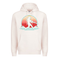 Pale Pink Softball Retro Vintage 80s Style Player Gift Premium Hoodie - longCreatives