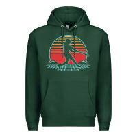 Sports Green Softball Retro Vintage 80s Style Player Gift Premium Hoodie - longCreatives