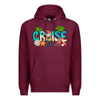 Burgundy Cruise Life Premium Hoodie - CowhideDigitalArt