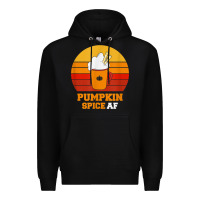 Black pumpkin spice af retro vintage background happy halloween Premium Hoodie - longCreatives