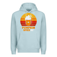 Blue Mist pumpkin spice af retro vintage background happy halloween Premium Hoodie - longCreatives