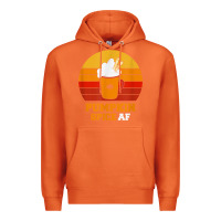 Carrot pumpkin spice af retro vintage background happy halloween Premium Hoodie - longCreatives