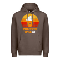 Coffee pumpkin spice af retro vintage background happy halloween Premium Hoodie - longCreatives