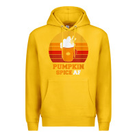 Lemon pumpkin spice af retro vintage background happy halloween Premium Hoodie - longCreatives