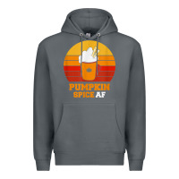 Rock pumpkin spice af retro vintage background happy halloween Premium Hoodie - longCreatives