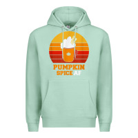 Seafoam pumpkin spice af retro vintage background happy halloween Premium Hoodie - longCreatives