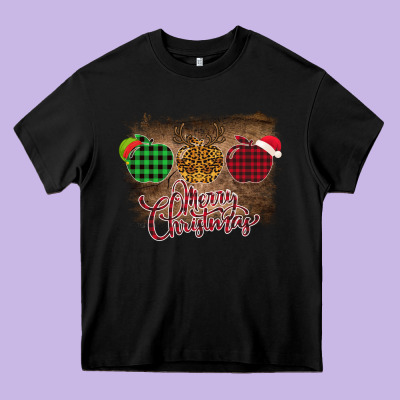 Merry Christmas Apples Heavy Core Tee Designed By Bettercallsaul