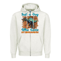 Oatmeal Heather just a boy who loves baby spinosaurus Zipper Hoodie - Artiststas