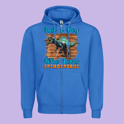 Just A Boy Who Loves Baby Spinosaurus Zipper Hoodie Designed By Artiststas