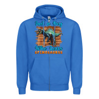 True Royal just a boy who loves baby spinosaurus Zipper Hoodie - Artiststas
