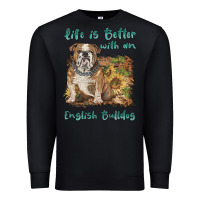 Black life is better with a english bulldog Premium Sweatshirt - BarkalooDesign