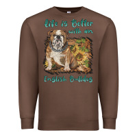Chestnut life is better with a english bulldog Premium Sweatshirt - BarkalooDesign