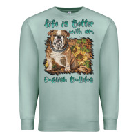 Seafoam life is better with a english bulldog Premium Sweatshirt - BarkalooDesign