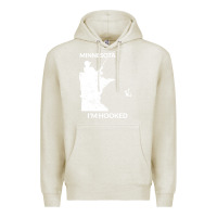 Oatmeal Heather MN Minnesota Fishing T Gift for Fishermen and Anglers Premium Hoodie - longCreatives