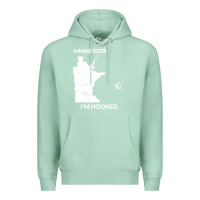 Seafoam MN Minnesota Fishing T Gift for Fishermen and Anglers Premium Hoodie - longCreatives