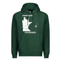 Sports Green MN Minnesota Fishing T Gift for Fishermen and Anglers Premium Hoodie - longCreatives