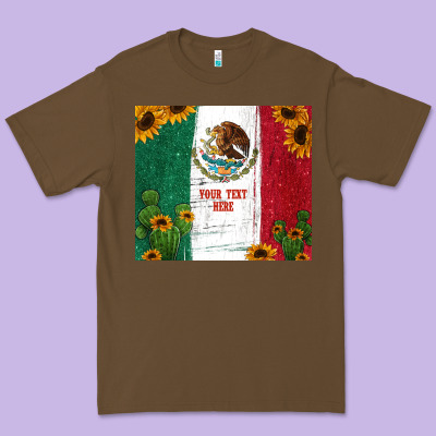 Preview Cactus Sunflower Mexican Flag Premium Tee Designed By Jasminsmagicworld