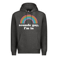 Charcoal Heather Sounds Gay, I'm In Premium Hoodie - longCreatives