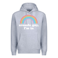 Heather Grey Sounds Gay, I'm In Premium Hoodie - longCreatives