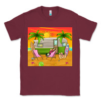 Burgundy summer caravan Classic Tee - TumblerDesignByShophia