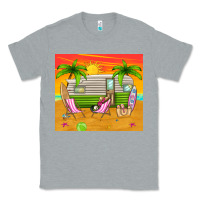 Heather Grey summer caravan Classic Tee - TumblerDesignByShophia