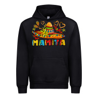 Black mamita and sombrero with lime flowers Urban Hoodie - AdoDesignShop