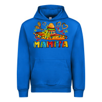 Cobalt mamita and sombrero with lime flowers Urban Hoodie - AdoDesignShop