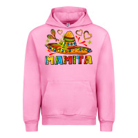 Fuchsia Pink mamita and sombrero with lime flowers Urban Hoodie - AdoDesignShop