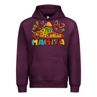 Mauve Wine mamita and sombrero with lime flowers Urban Hoodie - AdoDesignShop
