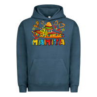 Pigment Midnight Navy mamita and sombrero with lime flowers Urban Hoodie - AdoDesignShop