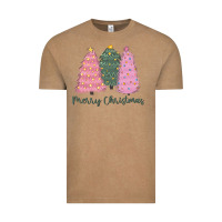 Vintage Coffee merry christmas trees Vintage Tee - CowGirlArtShop