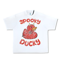 White spooky devil rubber duck halloween Urban Heavy Tee - longCreatives